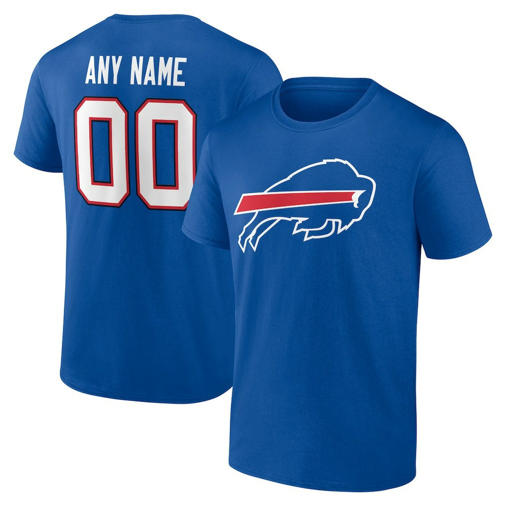 Buffalo Bills Team Authentic Personalized Name & Number T-Shirt - Royal - NFL