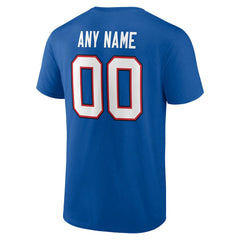 Buffalo Bills Team Authentic Personalized Name & Number T-Shirt - Royal - NFL