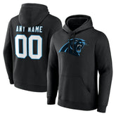 Carolina Panthers Team Authentic Personalized Name & Number Hoodie - Black - NFL