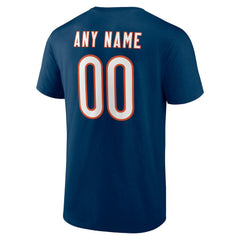 Chicago Bears Team Authentic Personalized Name & Number T-Shirt - Navy - NFL