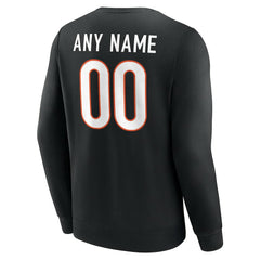 Cincinnati Bengals Team Authentic Personalized Name & Number Sweatshirt - Black - NFL