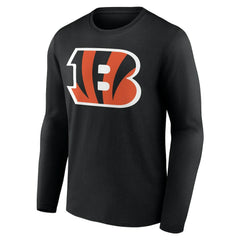 Cincinnati Bengals Team Authentic Personalized Name & Number Long Sleeve T-Shirt - Black - NFL