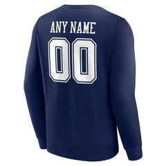 Dallas Cowboys Team Authentic Personalized Name & Number Sweatshirt - Navy - NFL