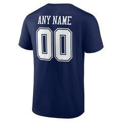 Dallas Cowboys Team Authentic Personalized Name & Number T-Shirt - Navy - NFL