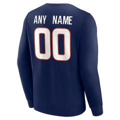 Denver Broncos Team Authentic Personalized Name & Number Sweatshirt - Navy - NFL