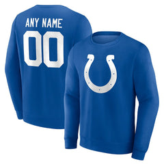 Indianapolis Colts Team Authentic Personalized Name & Number Sweatshirt - Royal - NFL