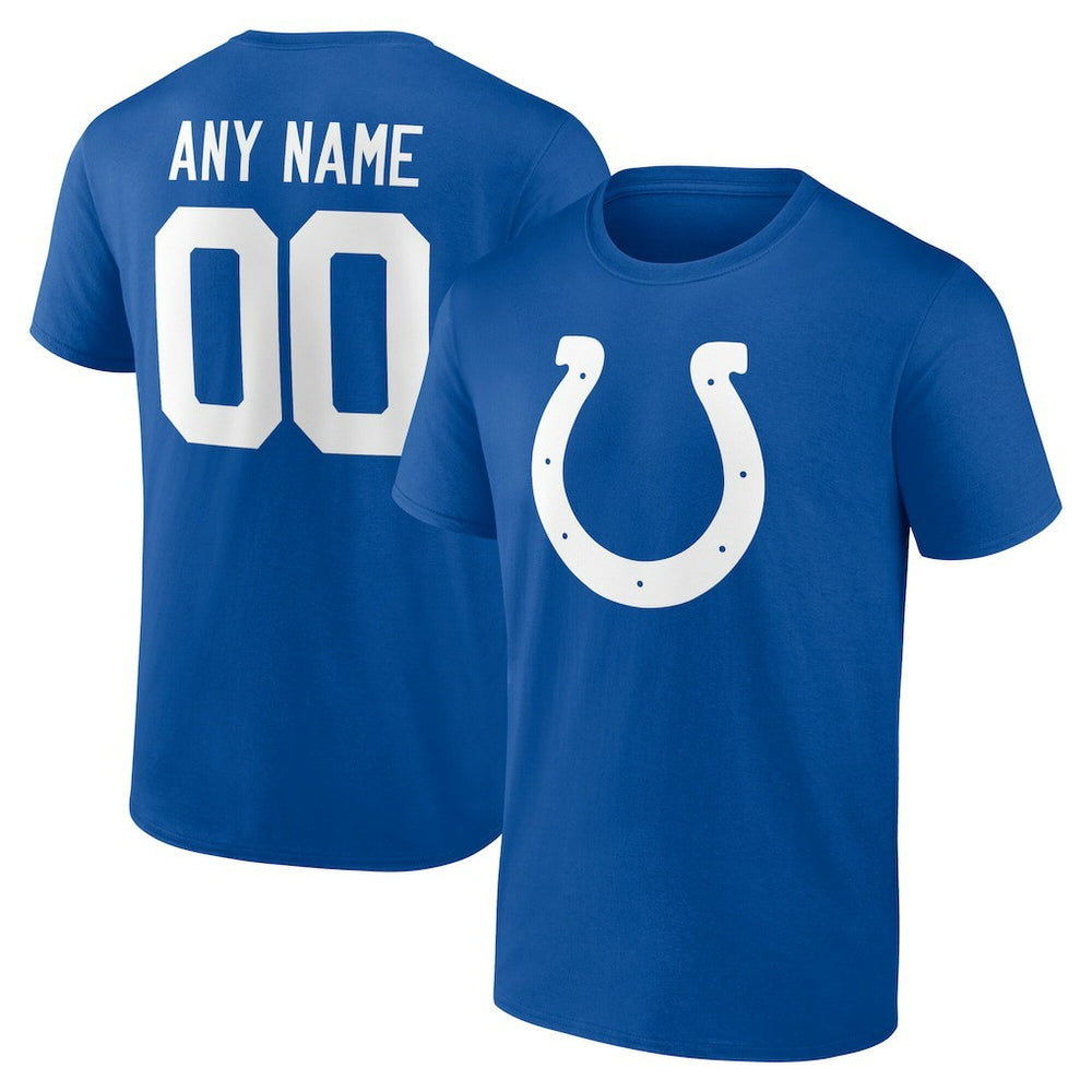 Indianapolis Colts Team Authentic Personalized Name & Number T-Shirt - Royal - NFL
