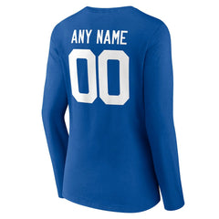 Indianapolis Colts Women's Team Authentic Personalized Name & Number Long Sleeve V-Neck T-Shirt - Royal - NFL