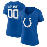 Indianapolis Colts Women's Team Authentic Personalized Name & Number V-Neck T-Shirt - Royal - NFL