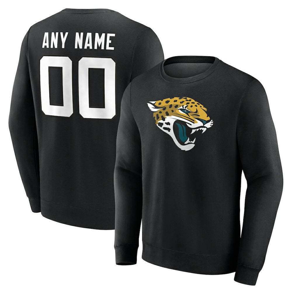 Jacksonville Jaguars Team Authentic Personalized Name & Number Sweatshirt - Black - NFL