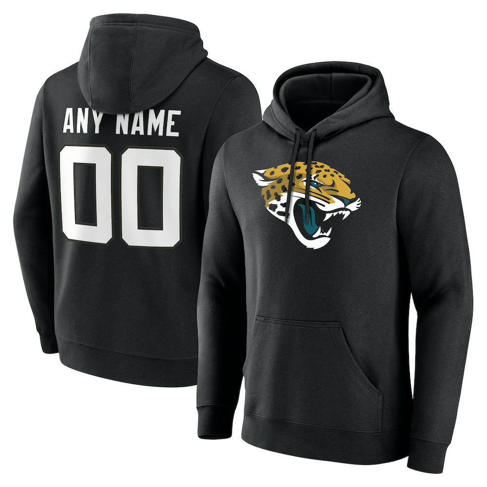 Jacksonville Jaguars Team Authentic Personalized Name & Number Hoodie - Black - NFL