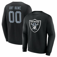 Las Vegas Raiders Team Authentic Personalized Name & Number Sweatshirt - Black - NFL