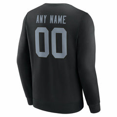 Las Vegas Raiders Team Authentic Personalized Name & Number Sweatshirt - Black - NFL