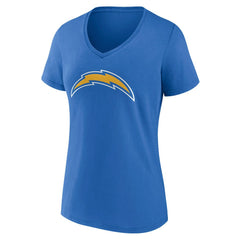 Los Angeles Chargers Women's Team Authentic Personalized Name & Number V-Neck T-Shirt - Powder Blue - NFL