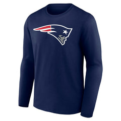 New England Patriots Team Authentic Personalized Name & Number Long Sleeve T-Shirt - Navy - NFL