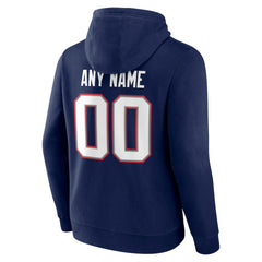 New England Patriots Team Authentic Personalized Name & Number Hoodie - Navy - NFL