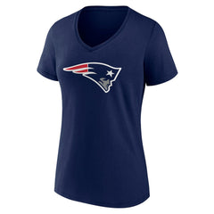 New England Patriots Women's Team Authentic Personalized Name & Number V-Neck T-Shirt - Navy - NFL