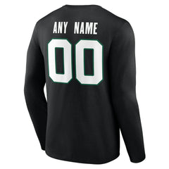 New York Jets Team Authentic Personalized Name & Number Long Sleeve T-Shirt - Black - NFL