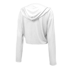 Drake Maye New England Patriots Majestic Threads Women's Glitter Wordmark Hoodie - White - NFL