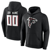 Atlanta Falcons Big & Tall Team Authentic Custom Hoodie - Black - NFL