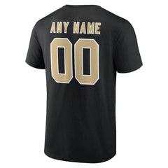 New Orleans Saints Big & Tall Team Authentic Custom T-Shirt - Black - NFL