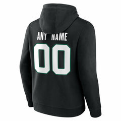 New York Jets Big & Tall Team Authentic Custom Hoodie - Black - NFL