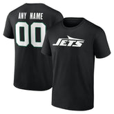 New York Jets Big & Tall Team Authentic Custom T-Shirt - Black - NFL