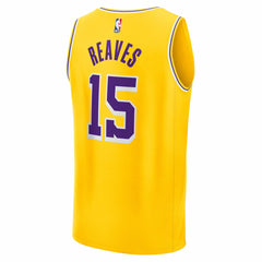 Fanatics Austin Reaves Los Angeles Lakers Fast Break Replica Jersey Gold Icon Edition