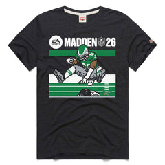 Saquon Barkley Philadelphia Eagles Homage Unisex Madden NFL '26 Retro Cover Tri-Blend T-Shirt - Charcoal - NFL