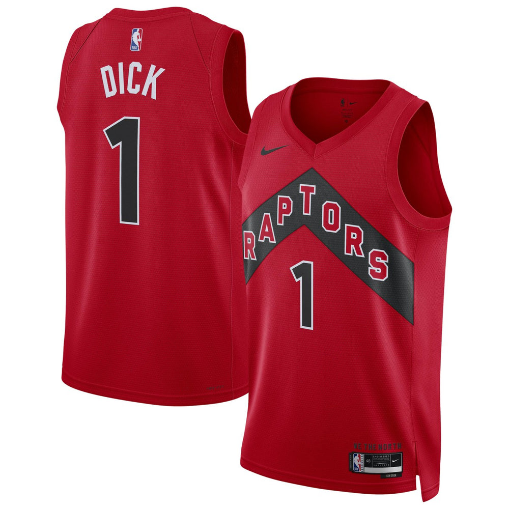 Nike Gradey Dick Toronto Raptors Unisex Swingman Player Jersey Icon Edition Red