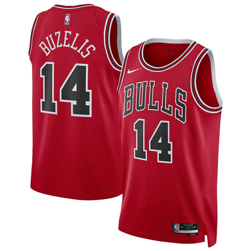 Nike Matas Buzelis Chicago Bulls Unisex Swingman Player Jersey Icon Editi- Red