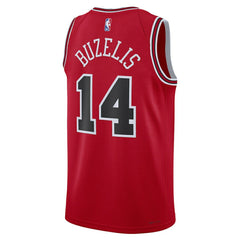 Nike Matas Buzelis Chicago Bulls Unisex Swingman Player Jersey Icon Editi- Red