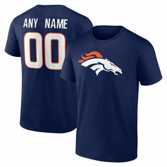 Denver Broncos Big & Tall Team Authentic Custom T-Shirt - Navy - NFL