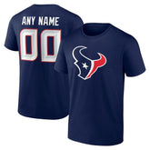 Houston Texans Big & Tall Team Authentic Custom T-Shirt - Navy - NFL