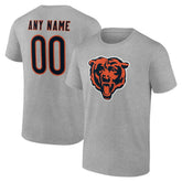 Chicago Bears Big & Tall Team Authentic Custom T-Shirt - Gray - NFL