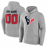 Houston Texans Big & Tall Team Authentic Custom Hoodie - Gray - NFL