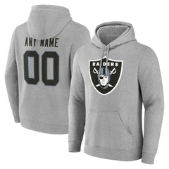 Las Vegas Raiders Big & Tall Team Authentic Custom Hoodie - Gray - NFL