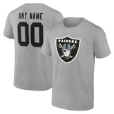 Las Vegas Raiders Big & Tall Team Authentic Custom T-Shirt - Gray - NFL