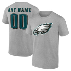 Philadelphia Eagles Big & Tall Team Authentic Custom T-Shirt - Gray - NFL