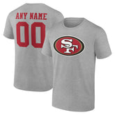 San Francisco 49ers Big & Tall Team Authentic Custom T-Shirt - Gray - NFL