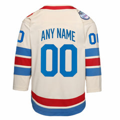 New York Rangers Outerstuff Youth 2026 NHL Winter Classic Premier Custom Jersey - White | NHL Lifestyle