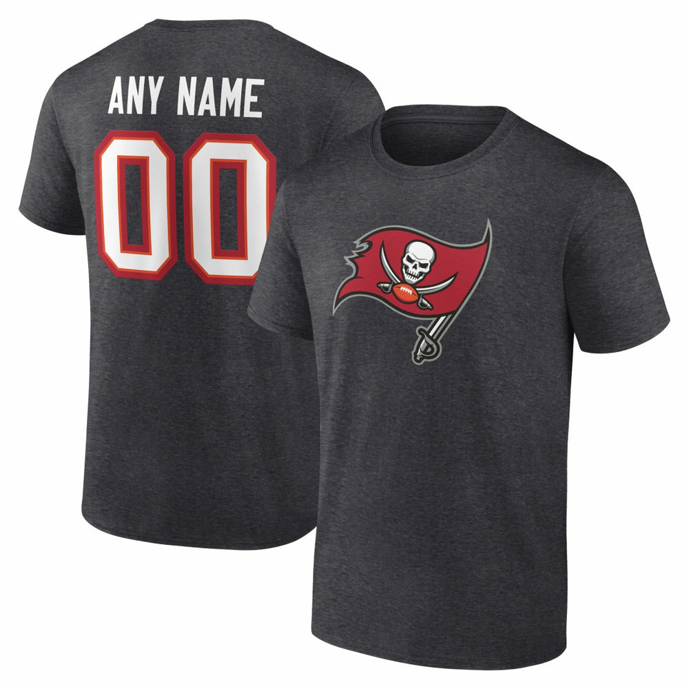 Tampa Bay Buccaneers Big & Tall Team Authentic Custom T-Shirt - Charcoal - NFL