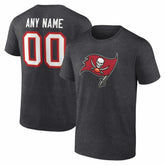Tampa Bay Buccaneers Big & Tall Team Authentic Custom T-Shirt - Charcoal - NFL