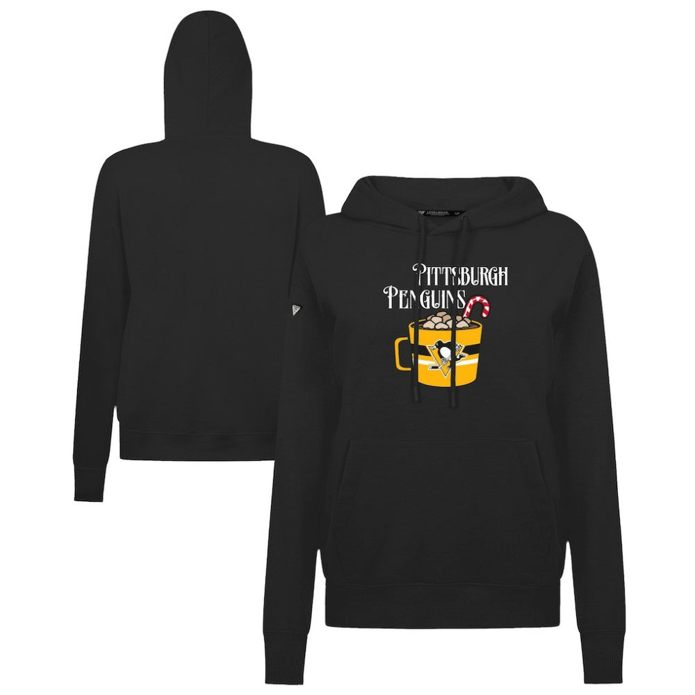 Pittsburgh Penguins Levelwear Women's Mellow Holiday Adorn Hoodie - Black | NHL discount
