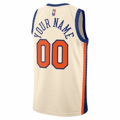Nike New York Knicks Unisex 2025/26 City Edition Swingman Custom Jersey Cream