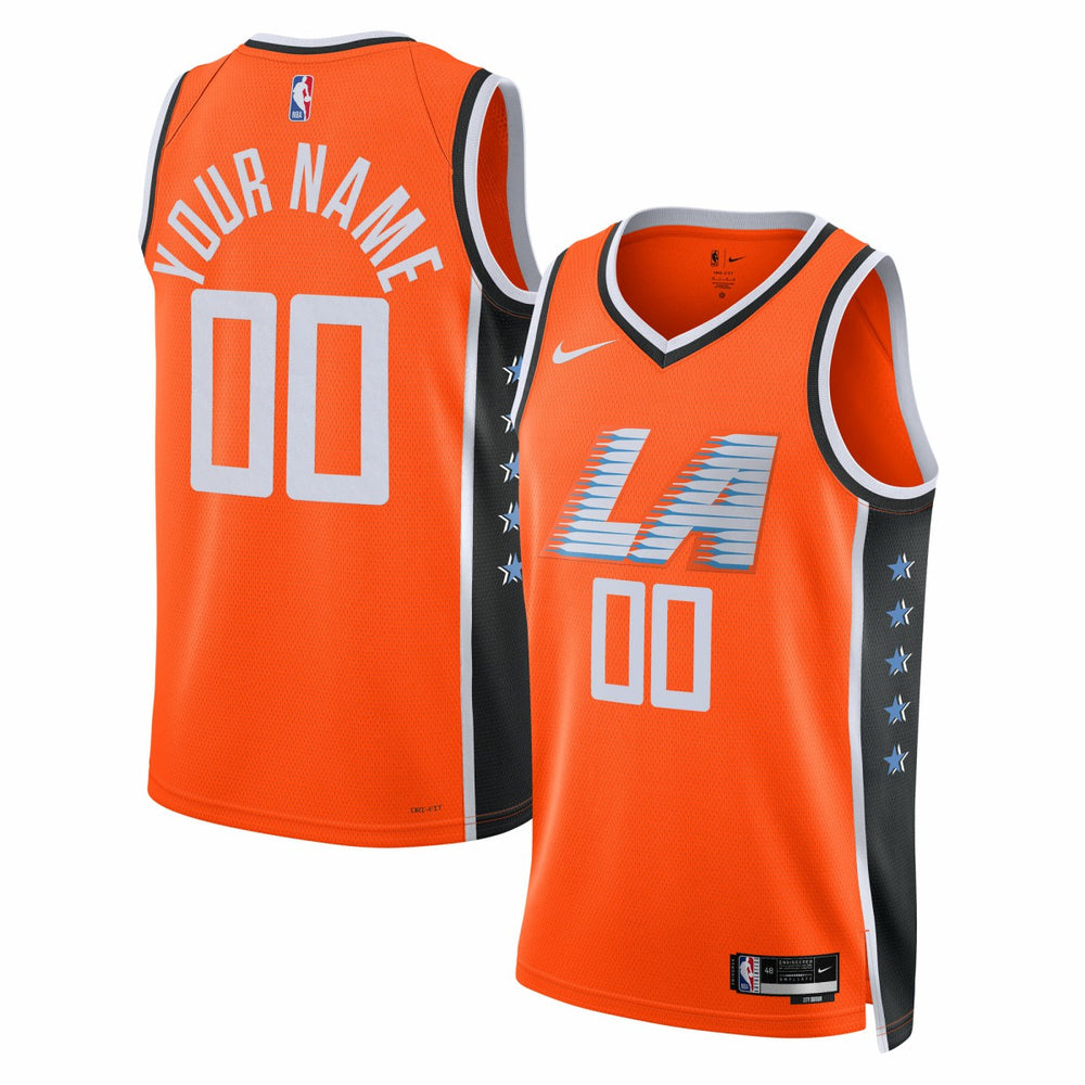 Nike LA Clippers Unisex 2025/26 City Edition Swingman Custom Jersey Orange