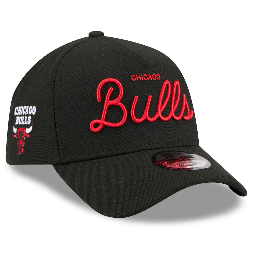 New Era Chicago Bulls x Malbon Golf Unisex 9FORTY A-Frame Adjustable Hat Black