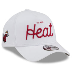 New Era Miami Heat x Malbon Golf Unisex 9FORTY A-Frame Adjustable Hat White