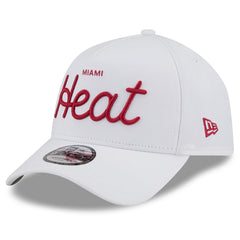 New Era Miami Heat x Malbon Golf Unisex 9FORTY A-Frame Adjustable Hat White
