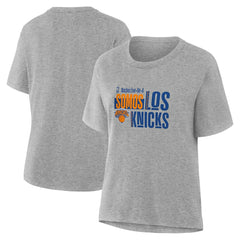 New York Knicks Women's Noches Training T-Shirt Gray